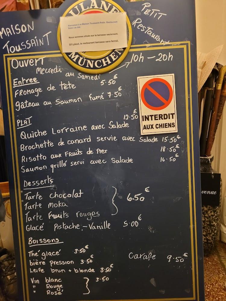 Maison Toussaint petit restaurant - Menu Image 4